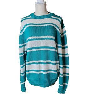 Vintage 1990's Sweater Striped Parker Vienna 100% Cotton Size M